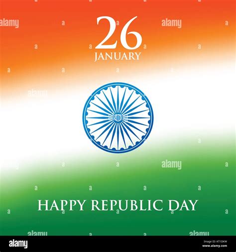 India Republic Day Greeting Card Design Vector Illustration 26 January
