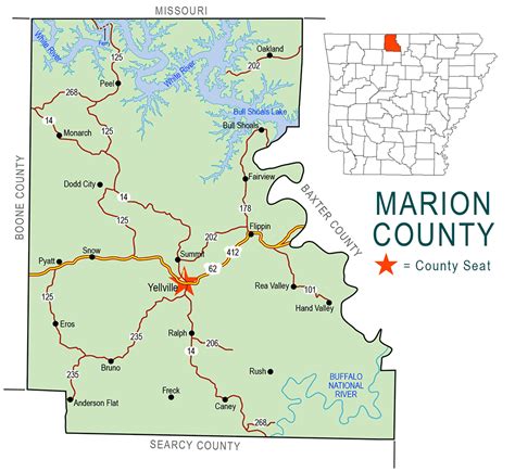 Marion County Map Encyclopedia Of Arkansas