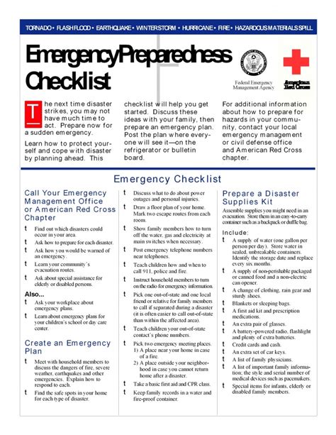 Ps Emergency Preparedness Checklist 1