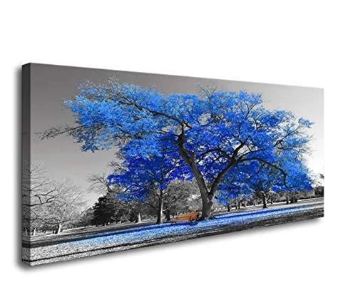 Shop Wall Art Painting Contemporary Blue Tree At Artsy Sister In 2021