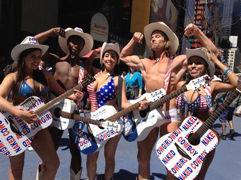 Times Square S Naked Cowbabe Wrangles Some Co Workers KCUR