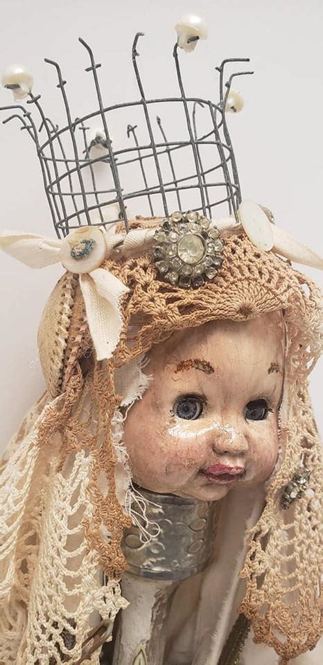 Altered Art Doll Found Objects Doll Unusual Art Baby Nun Sculpture