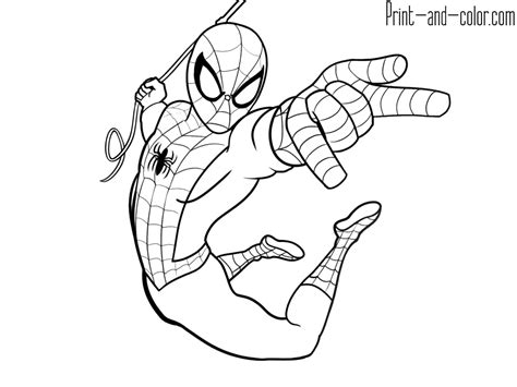 Coloring spiderman can be a little tough because there are a lot of intricacies in his appearance. Spider Man coloring pages | Print and Color.com