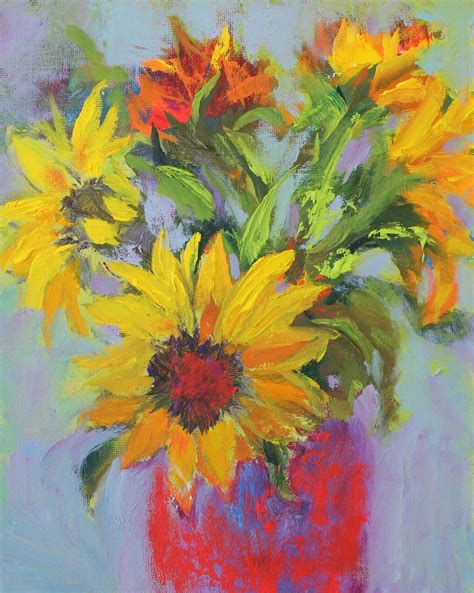 Amy Whitehouse Paintings Happy Flowers Contemporary Floral Paintings