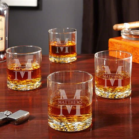 Oakmont Personalized Buckman Whiskey Glasses Set Of 4