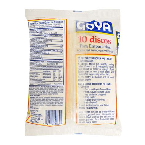 Goya Empanada Dough Discs For Turnover Pastries Roombox