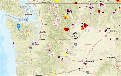 Map Of Fires In Washington State World Map
