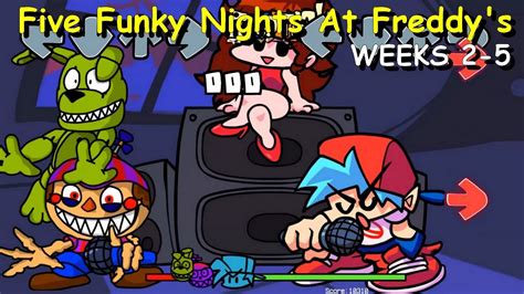 Five Funky Nights At Freddy S Week 2 5 Friday Night Funkin Mod