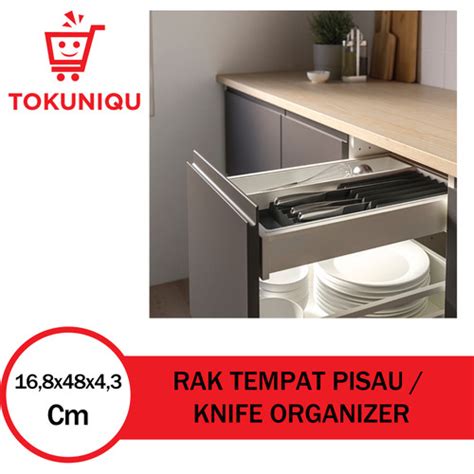 Jual Rak Organizer Knife Tempat Pisau Dapur Laci Drawer Storage Tray