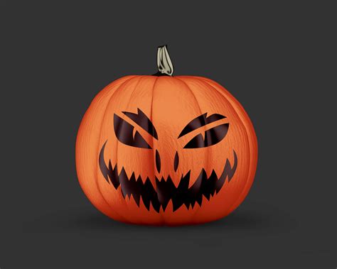 Free Painted Halloween 2020 Scary Pumpkin Mockup Psd Good Mockups