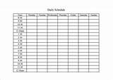 Picture Schedule Template
