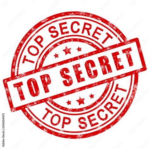 Top Secret Red Grunge Top Secret Stamp Icon Illustration Ilustração