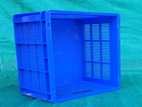 Plastwell Rectangular Industrial Side Perforated Plastic Crate Size