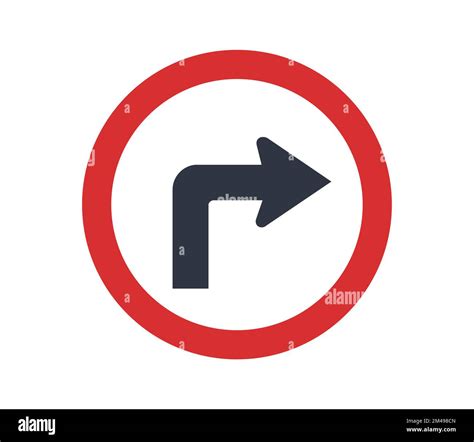 Sharp Right Turn Traffic Sign Flat Design Stock Vector Image And Art Alamy