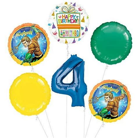 aquaman 4th birthday party supplies balloon bouquet decorations