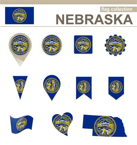 Nebraska Flag Collection 5730130 Vector Art At Vecteezy