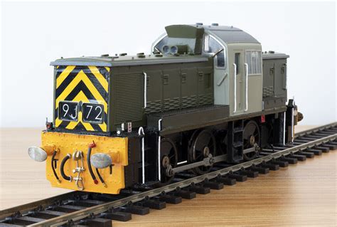 Djh ‘o Gauge Br Class 14 Two Tone Green Diesel Locomotive In