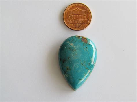 Fox Turquoise Cabochon Large Teardrop Natural 54 Carat A45 Turquoise Pro