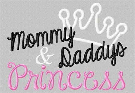 Mommy And Daddys Princess With Crown Embroidery Design 5x7 Etsy