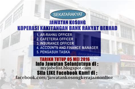Check spelling or type a new query. Jawatan Kosong di Koperasi Kakitangan Bank Rakyat Berhad ...