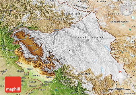 The state of jammu and kashmir, which had earlier been under hindu rulers and muslim sultans, became part of the mughal empire under akbar from 1586. Physical Map of Jammu and Kashmir, satellite outside