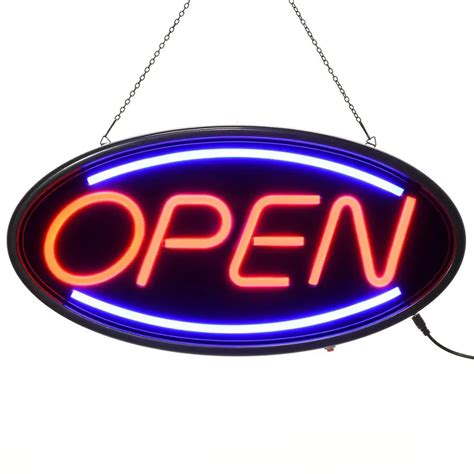 Factory Price Oval Electric Large Led Open Sign For Business Displays