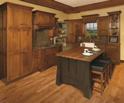 White sleek and modern kitchen cabinets with elegant lighting and kitchen island. Craftsman-style White Oak Kitchen - Craftsman - Kitchen ...