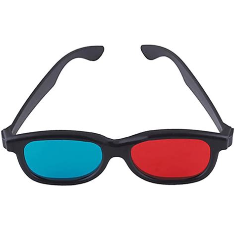 Red Blue Cyan Plastic Frame 3d Glasses For Anaglyph Movie Game Dvd Vr