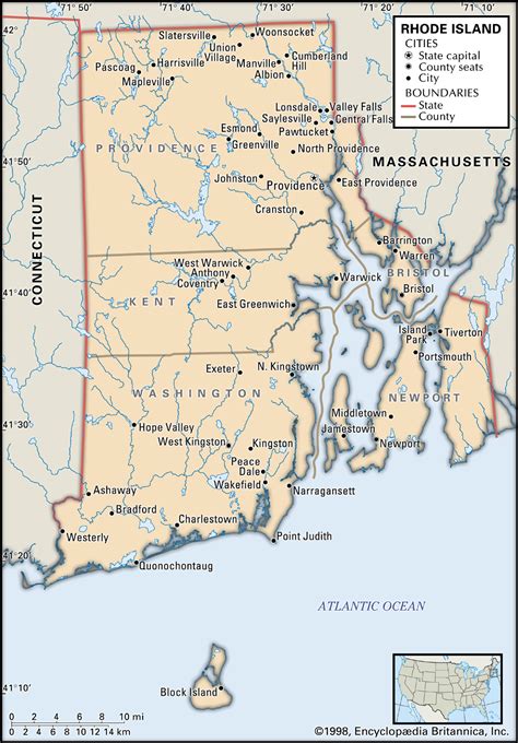 United States Map Rhode Island