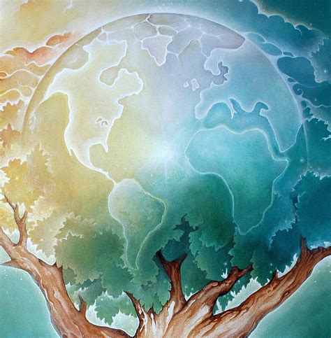 Earth Tree 8x10 Tree Of Life Art Print Of Painting Earth Etsy Uk