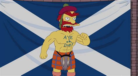 Simpsons Groundskeeper Willie Votes Aye For Scottish Independence L7 World