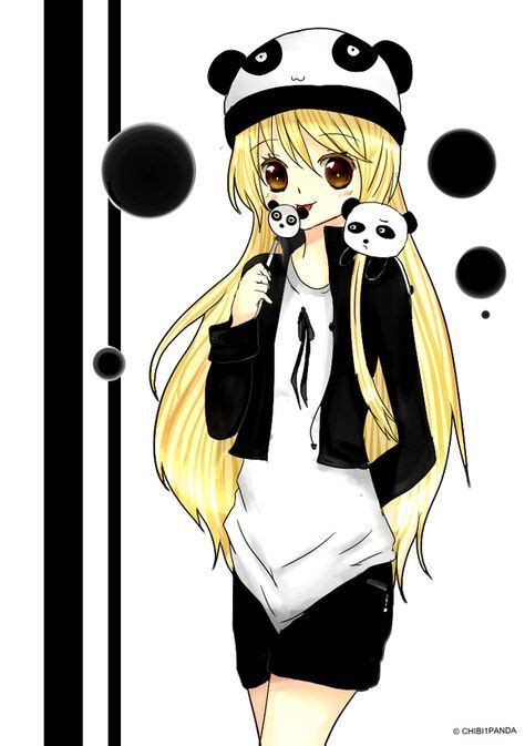 Panda Girl Anime Cute Panda Cute Girl Drawing