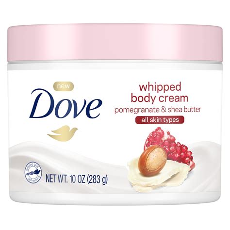 Dove Whipped Body Cream Dry Skin Moisturizer Pomegranate And Shea