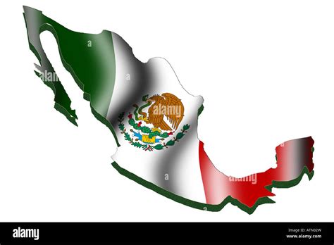 Übersichtskarte Und Flagge Mexikos Stockfotografie Alamy