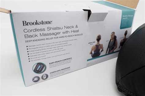 Brookstone Cordless Shiatsu Neck And Back Massager With Heat Black