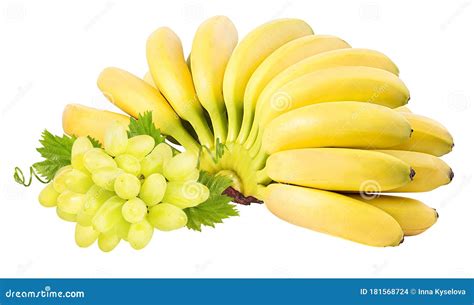 Bananas And Grapes Isolated Stock Photo Image Of Bananas Exotic
