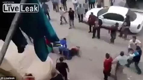 Shocking Video Of Moment Cairo Man Tries To Behead His Wife Before