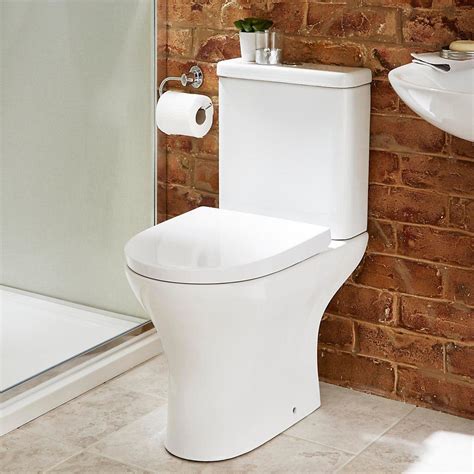 Cooke And Lewis Angelica Modern Close Coupled Toilet With Soft Close Seat