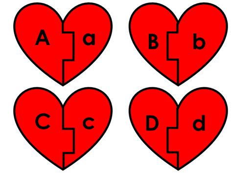 Abc Match Hearts Made By Teachers