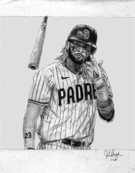 Fernando Tatis Jr 8x10 Pencil Drawing Print Etsy