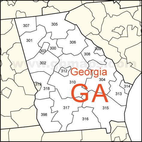 Atlanta Ga Zip Code Map Map