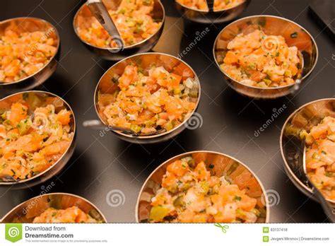 A perfect smoked salmon starter for christmas. Smoked salmon salad stock photo. Image of meal, gourmet - 63137418