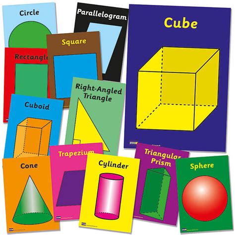 Numeracy Geometry And Shapes Posters 12 Posters A4