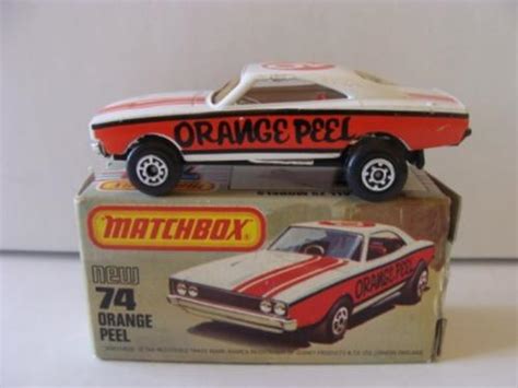 Models Erare Vintage Matchbox Superfast 74 Orange Peel Dragster