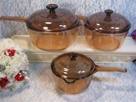 Vintage Corning Pyrex Brown Visions Cookware Glass By Havetohaveit