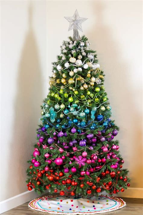 10 Rainbow Decorated Christmas Tree