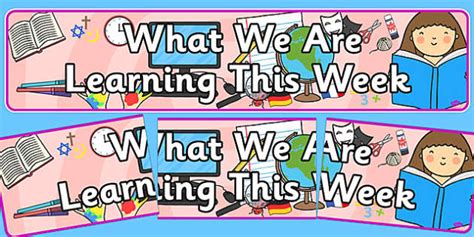 👉 What We Are Learning This Week Display Banner Display Banner