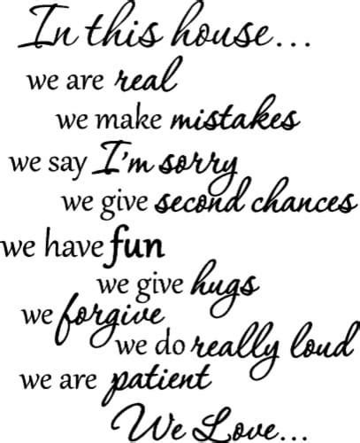 Vwaq In This House We Are Real We Make Mistakes Vinyl Wall Decal 1