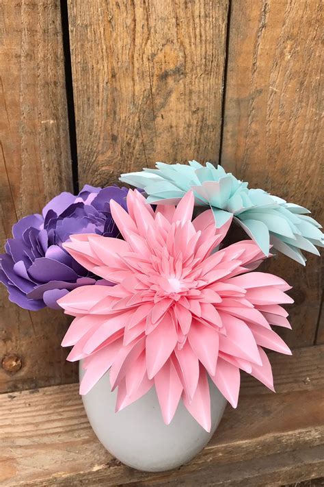 Paper Flower Arrangment Mothers Day Flowers Paper Etsy Paper