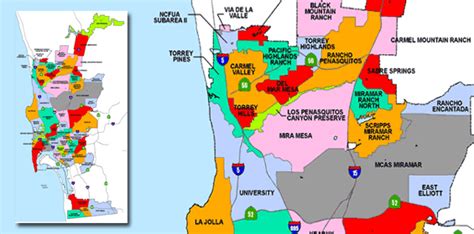 25 San Diego Neighborhood Map Maps Database Source